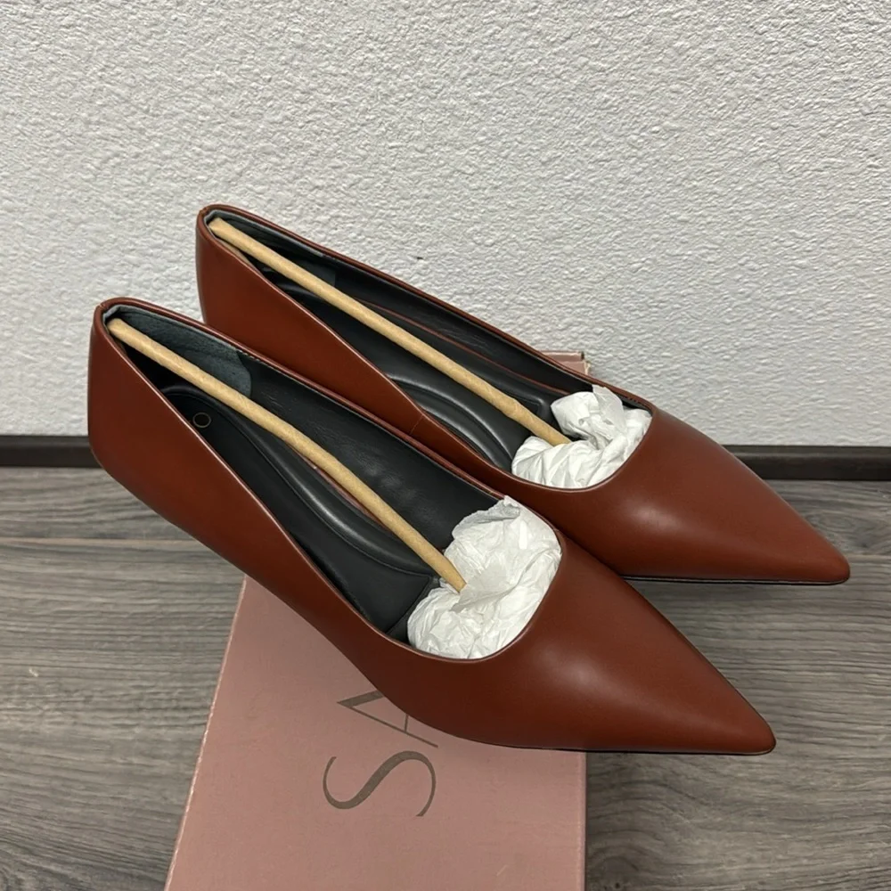 Franco Sarto Diva Leather Kitten Heel Pumps
